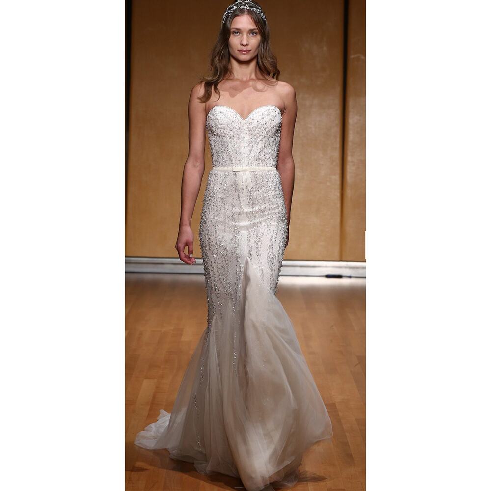 Inbal Dror Bridal Fall 2017 Rhinestone Studded Maxi Mermaid Wedding Dress